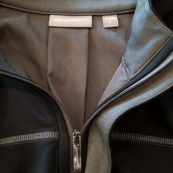 ⛳NWOT Men's Ashworth Lined 3/4 Zip Long Sleeve Pullover with Valley Brook Logo - Picture 5 of 6